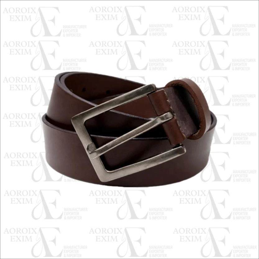 Smooth Brown Leather Belt (AE11)