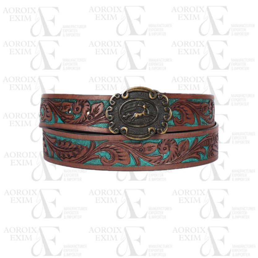Crafted Elegance Hand Carved Leather Belts Redefining Style (AE24)