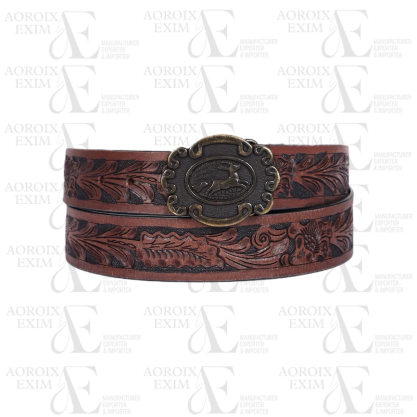 Hand Carved Leather Belts Timeless Elegance (AE25)