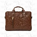 Sleek Brown Leather Laptop Bag (AE27)