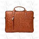 Sleek Tan Leather Laptop Bag (AE28)