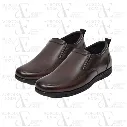 Slip On Dark Brown Leather Shoes (AE37)